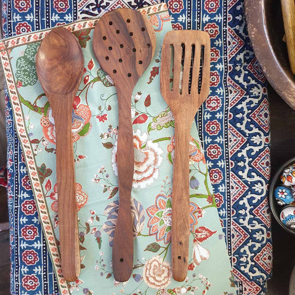 Basera is selling beautiful timber teak  kitchen utensils online in Australia