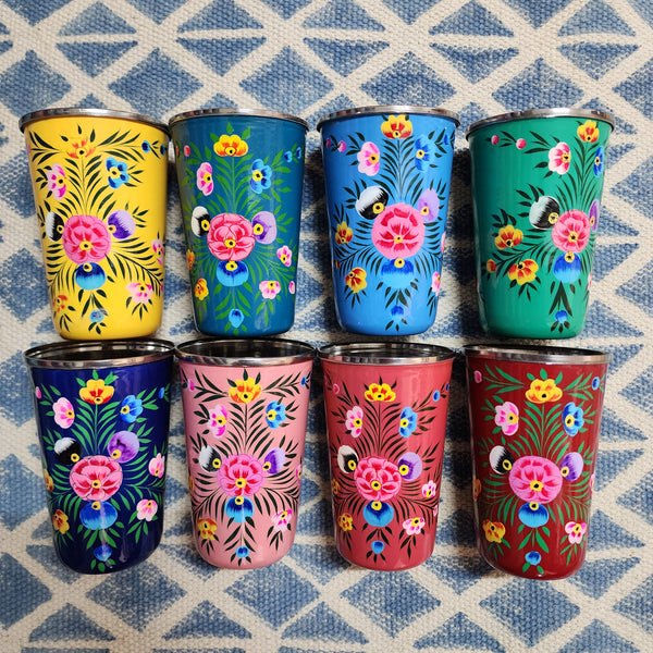 Large Tumblers-Folk Art