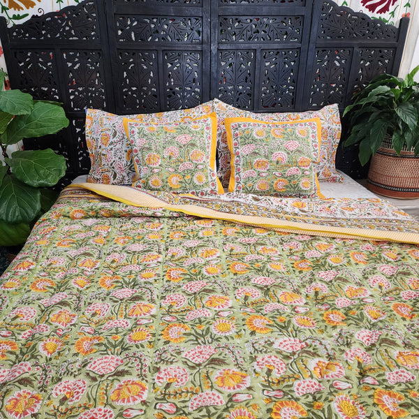 Master Printer Range...Meadow, Pink & Sunshine-Super King Quilt