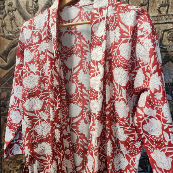 red Cotton Robe