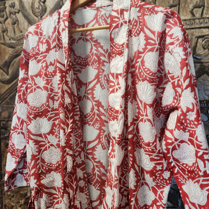 red Cotton Robe