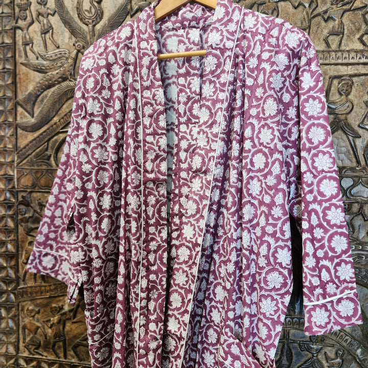 Cotton Robe purple