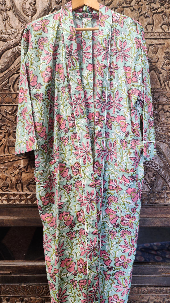 hand printed cotton robe