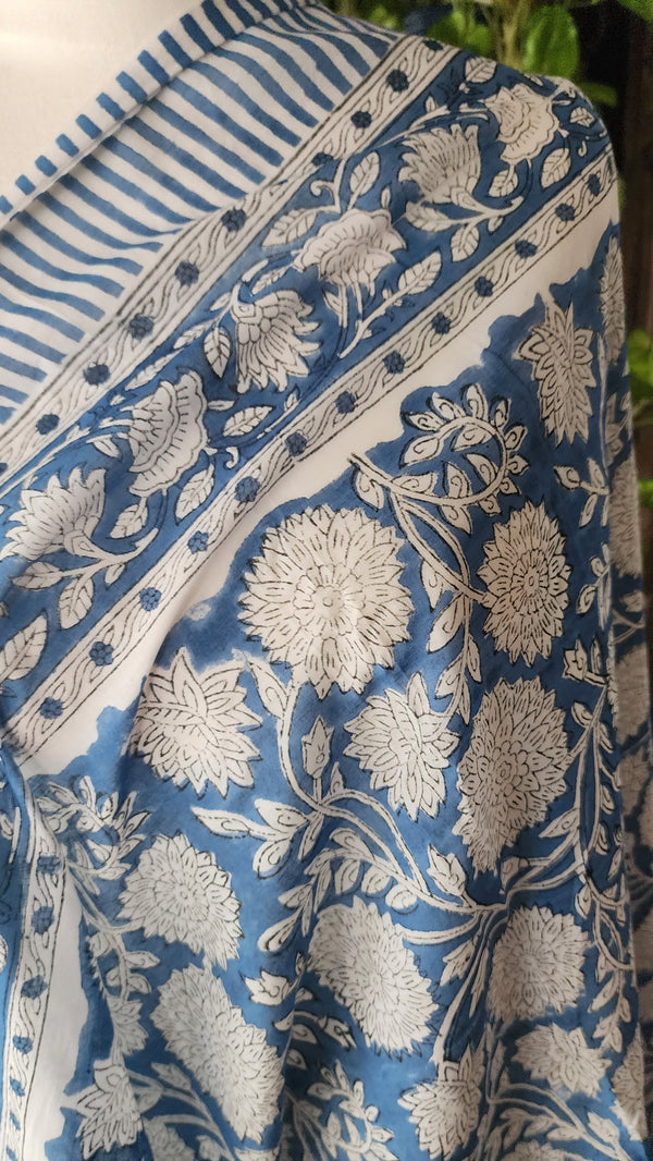 Sky blue cotton sarong