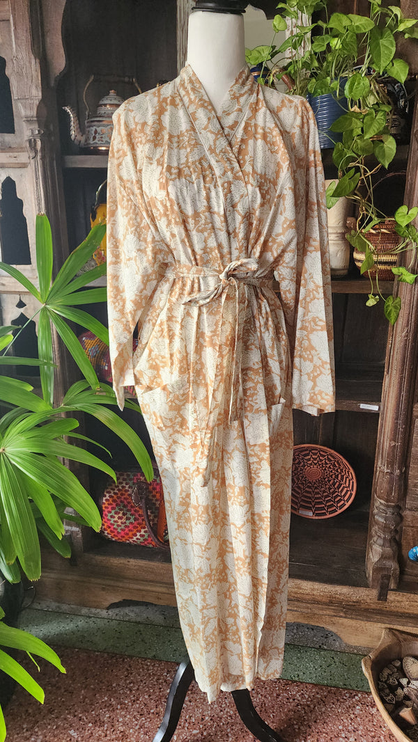 Tan cotton robe